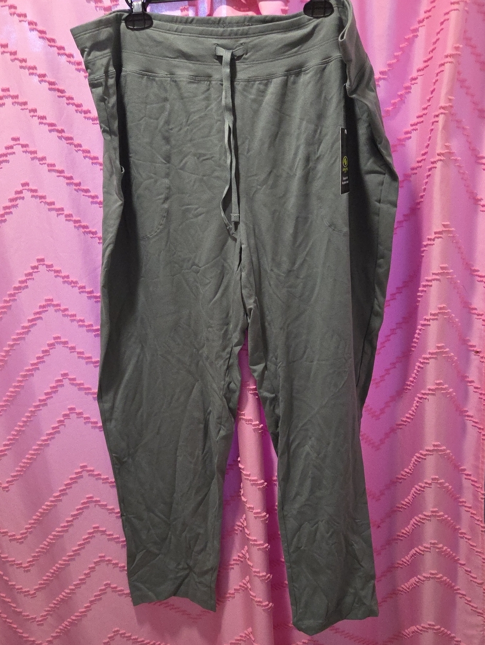 Athletic Works Olive  Drawstring Cotton Lounge Pants. NWT